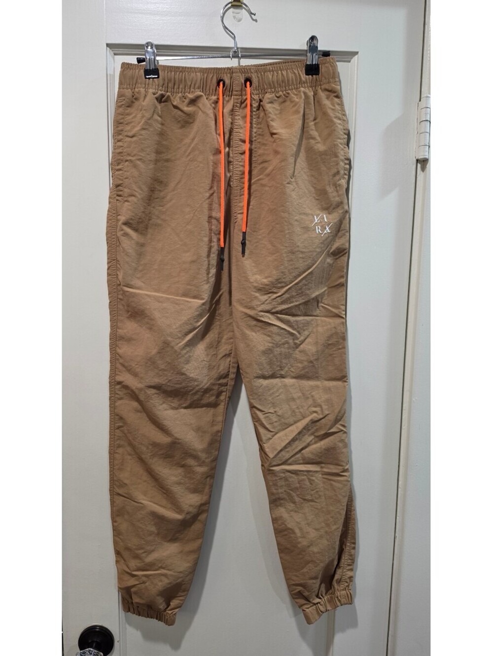 VIRALUX Men's Tan Nylon Jogger Pants Size Small